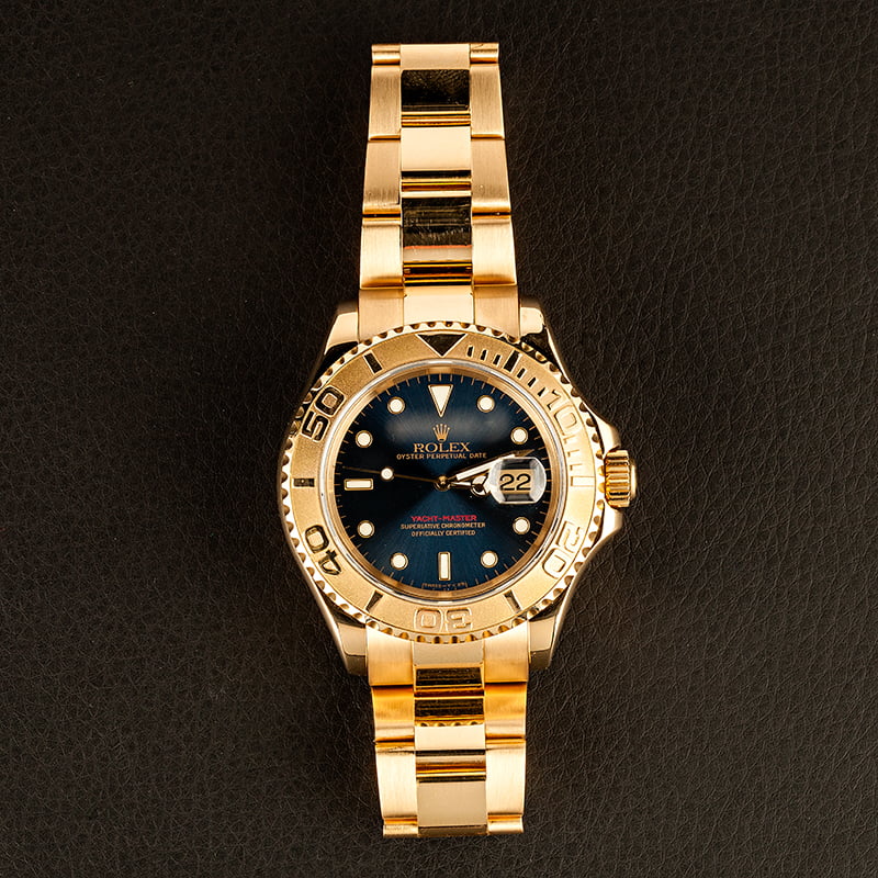 Rolex Yacht-Master 16628 Yellow Gold Blue Dial