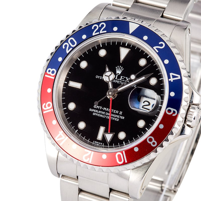 Rolex GMT Master 2 Pepsi Bezel 16710 Steel