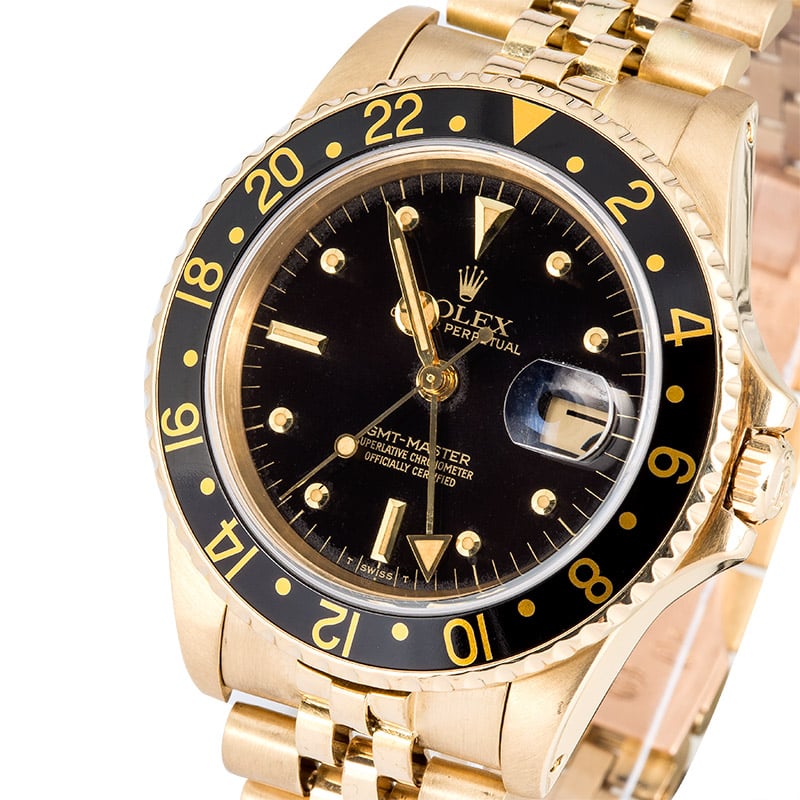 Rolex 18K GMT-Master 16758 Yellow Gold