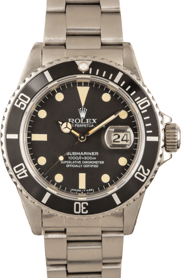 Image of Rolex Submariner 16800 Black 100% Authentic