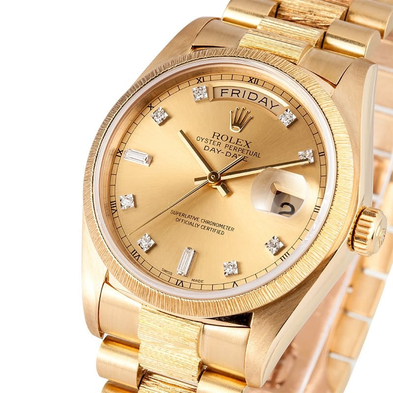 Rolex President Bark Finish