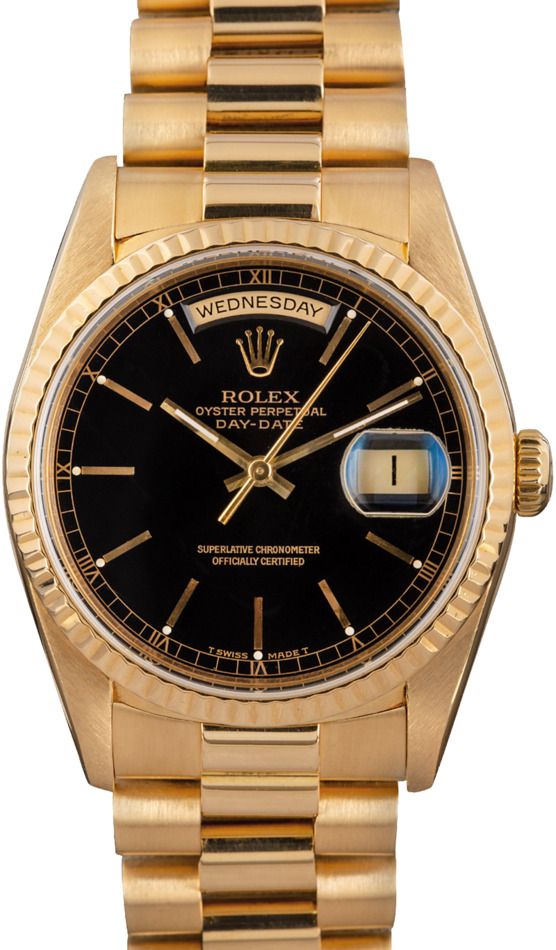 Rolex Day-Date President 18238 Black Dial