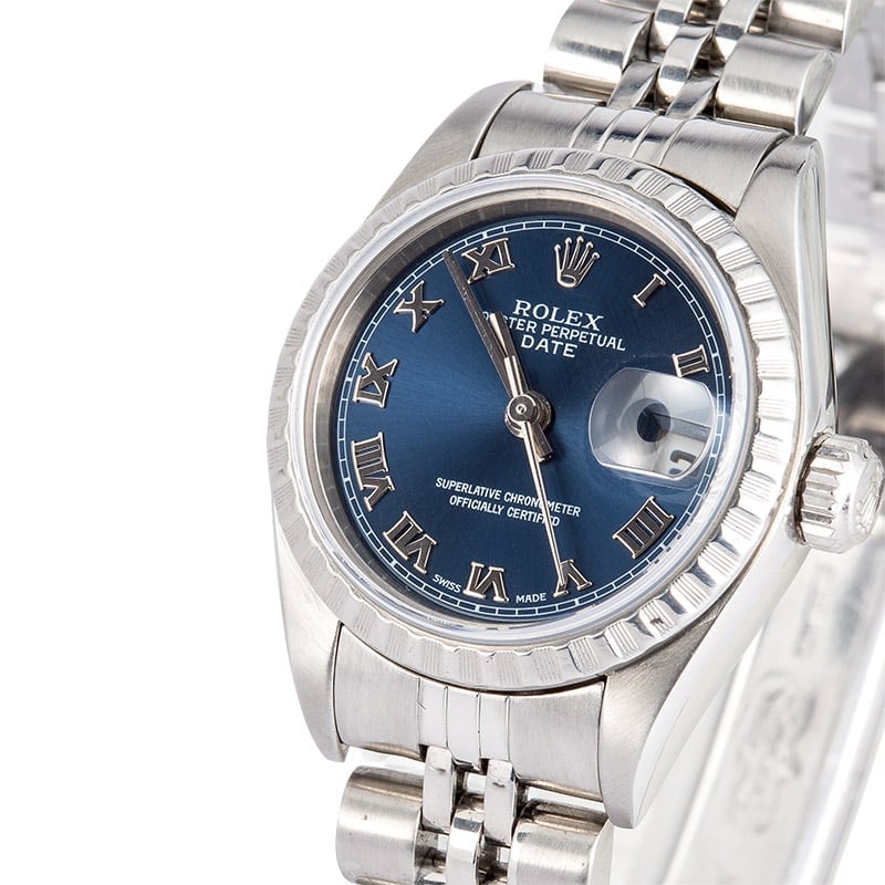 Ladies Rolex Date 79240 Blue