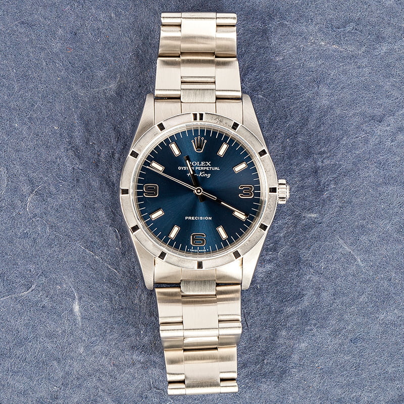 Rolex Air-King 14010 Blue Dial Steel Oyster