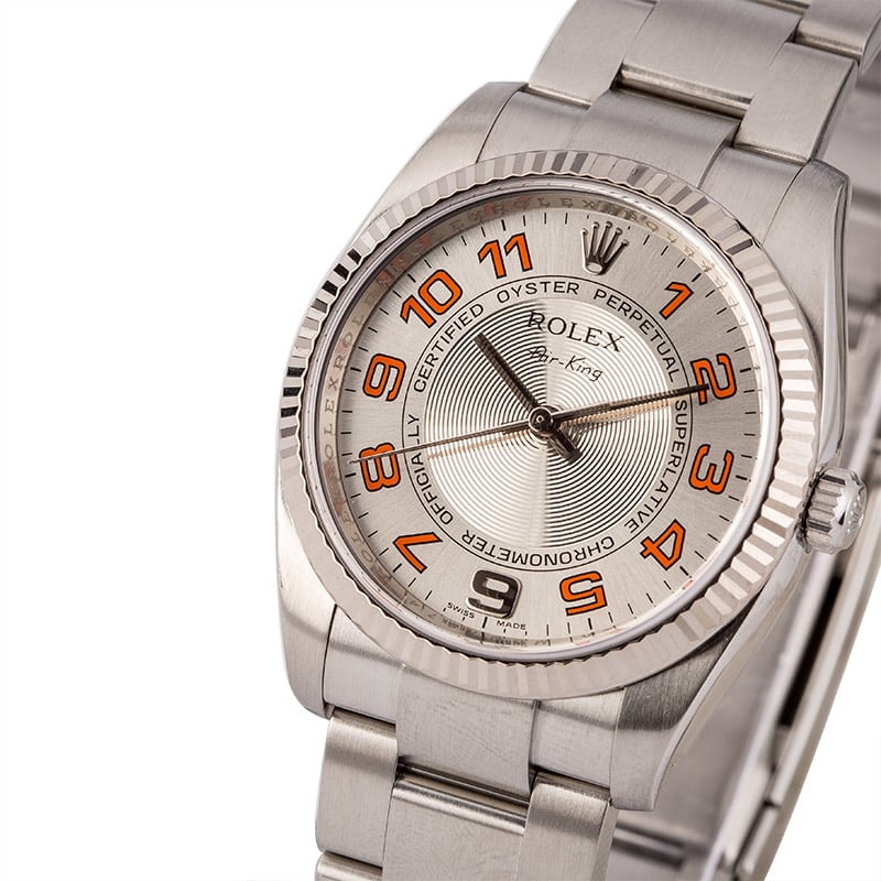 Rolex Air-King 114234 Silver Concentric Arabic Dial