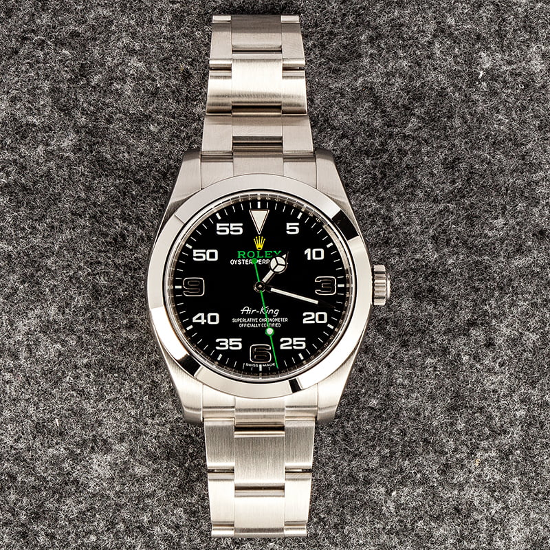 Certified Rolex Air-King 116900 Arabic Markers