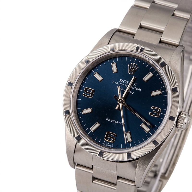 PreOwned Rolex Air-King 14010 Blue Dial