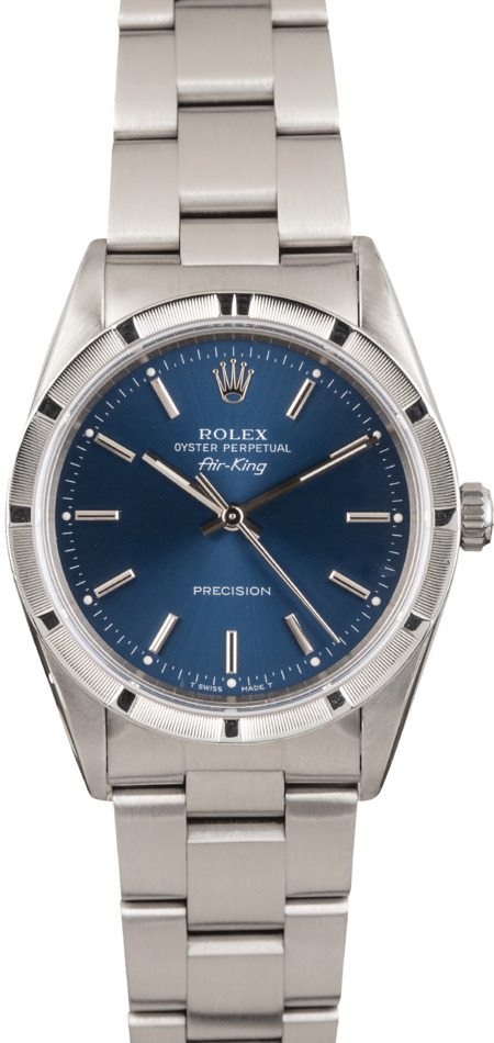 Pre Owned Rolex Air-King 14010 Blue Index Dial