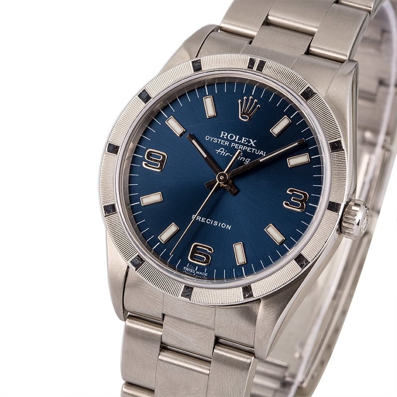 Pre Owned Rolex Air-King 14010 Blue Arabic Dial