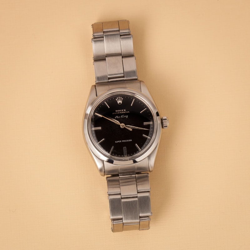 Men's Rolex Air-King 5500 Black Dial