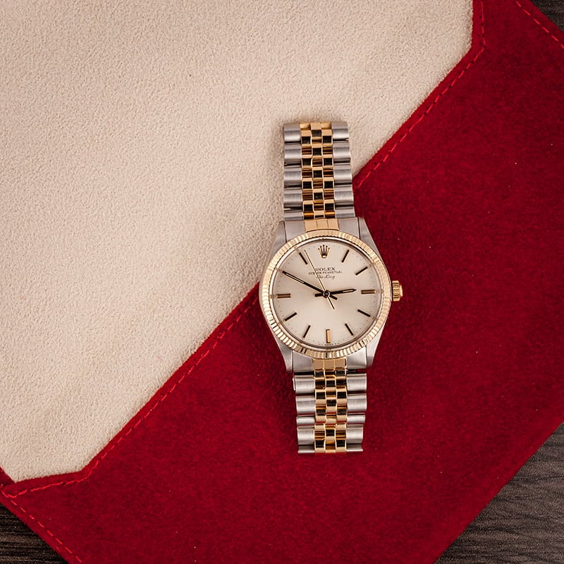 Pre-Owned Rolex Air-King 5501 Silver Dial Jubilee T