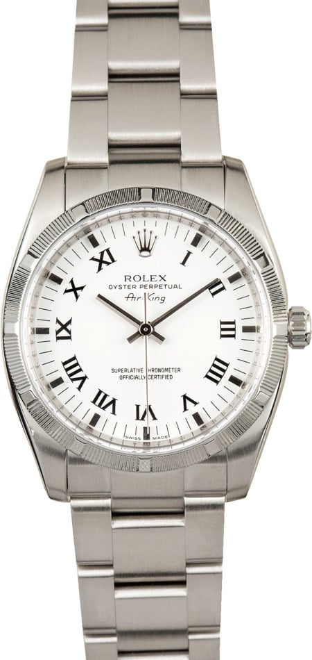 Air-King Rolex 114210 White Dial