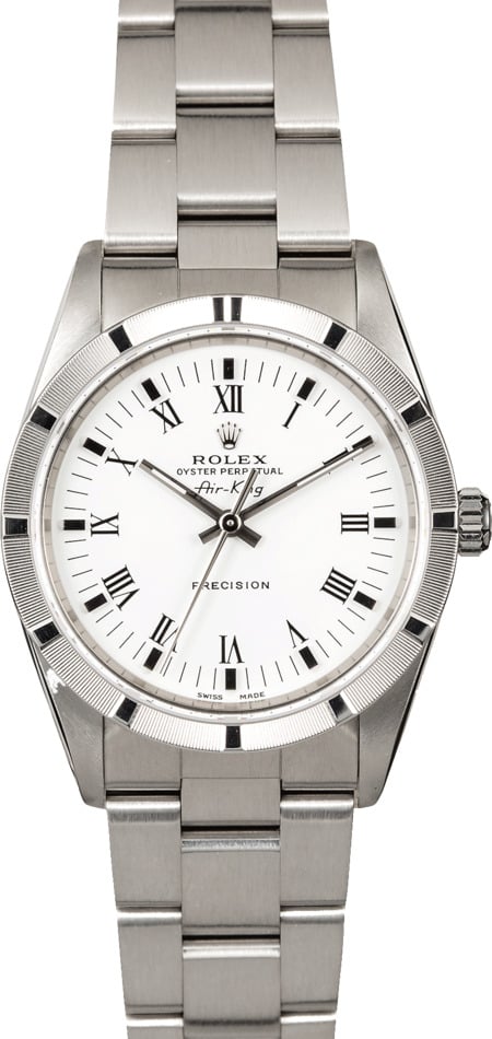 Pre-Owned Rolex Air King 14010 White Dial