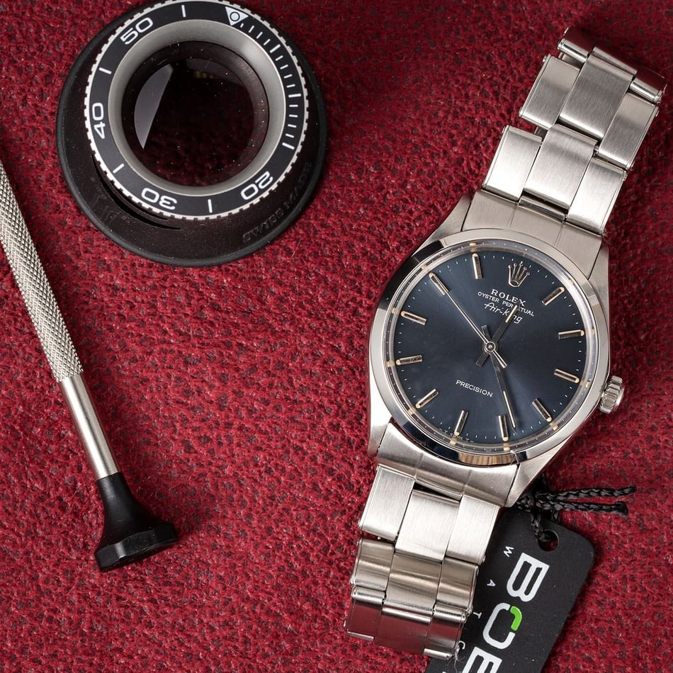 Men's Rolex Air-King 5500 Slate Dial