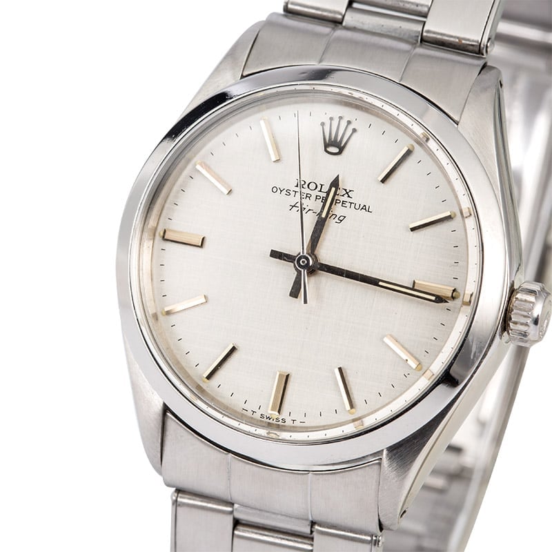 Rolex Air-King 5500 Silver Linen Dial