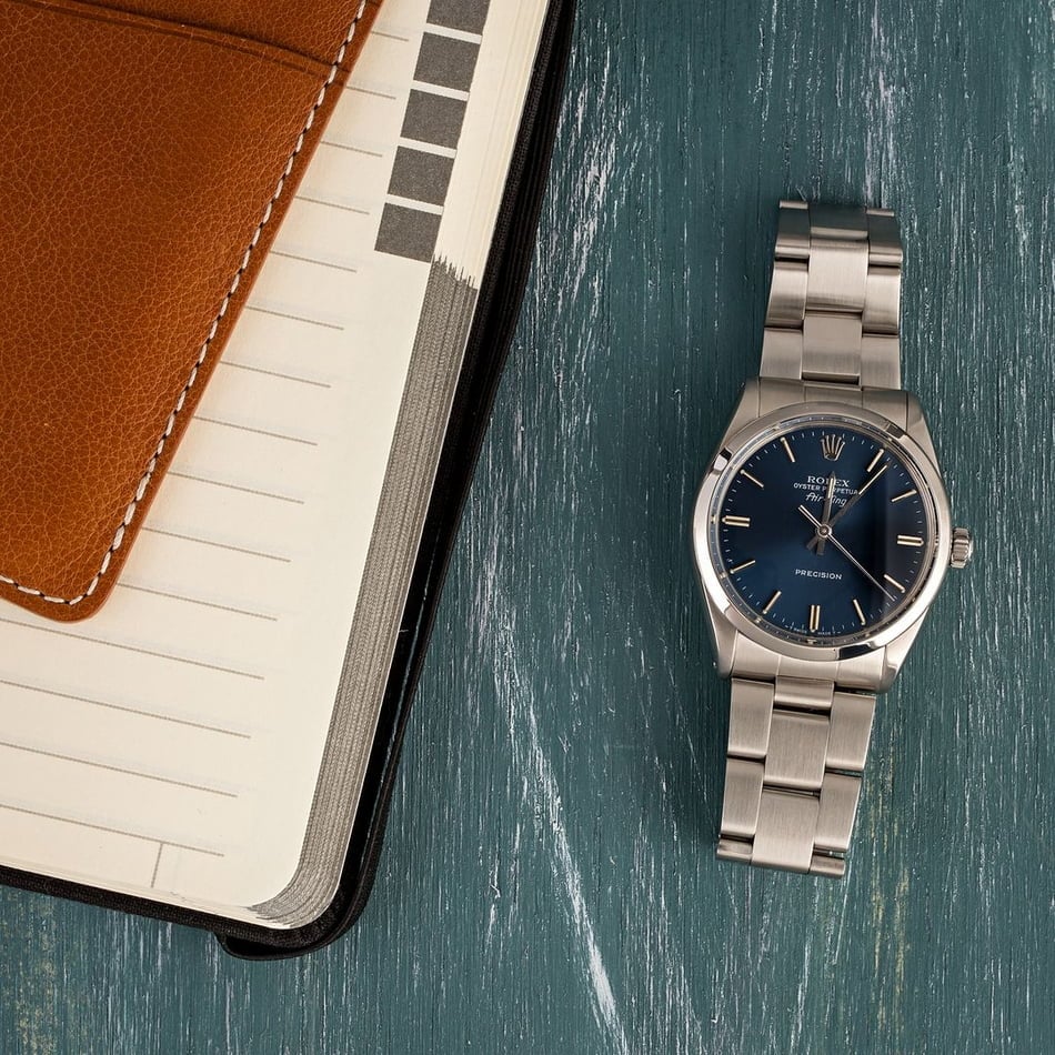 Certified Rolex Air-King 5500 Blue Dial