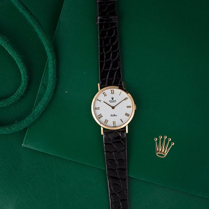 Rolex Cellini 4112 White Roman Dial