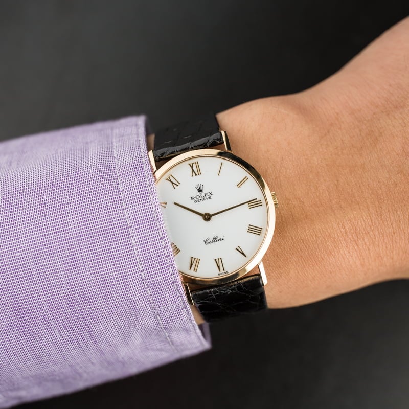 Rolex Cellini 4112 White Roman Dial