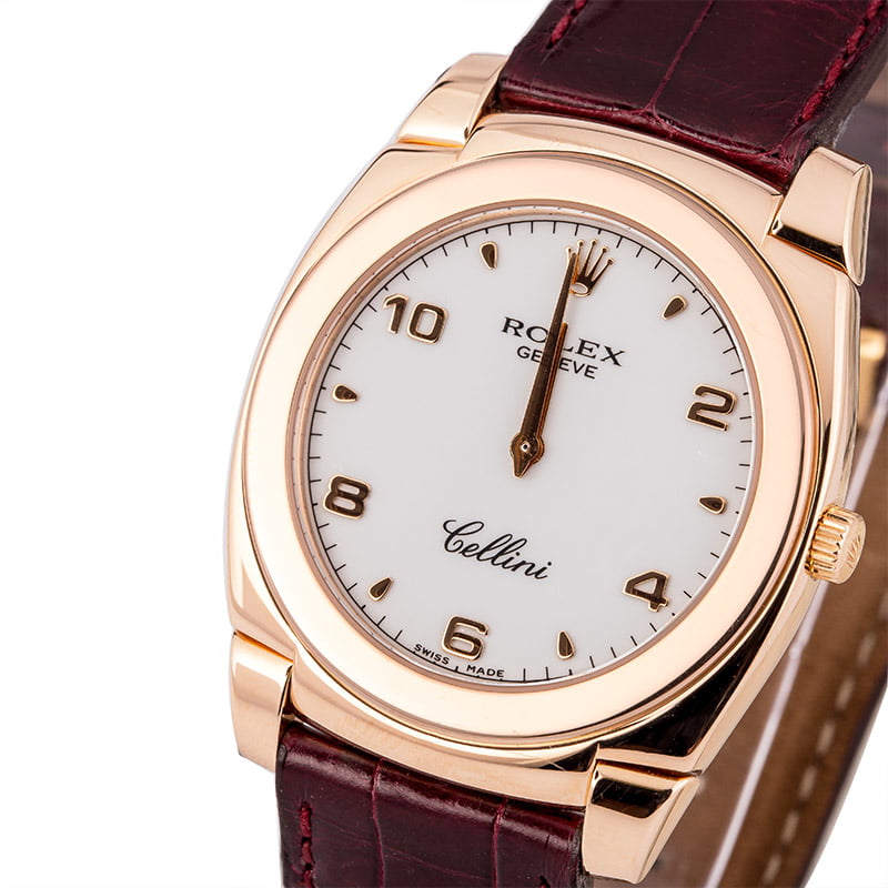 Pre-Owned Rolex 18k Rose Gold Cellini Cestello 5330
