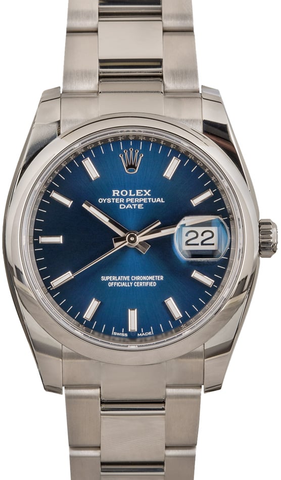 Rolex Date 115200 Blue Dial