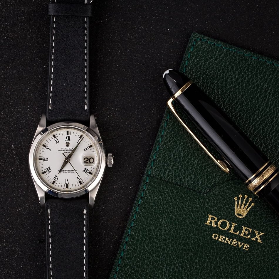 Men's Vintage Rolex Date 1500 White Dial