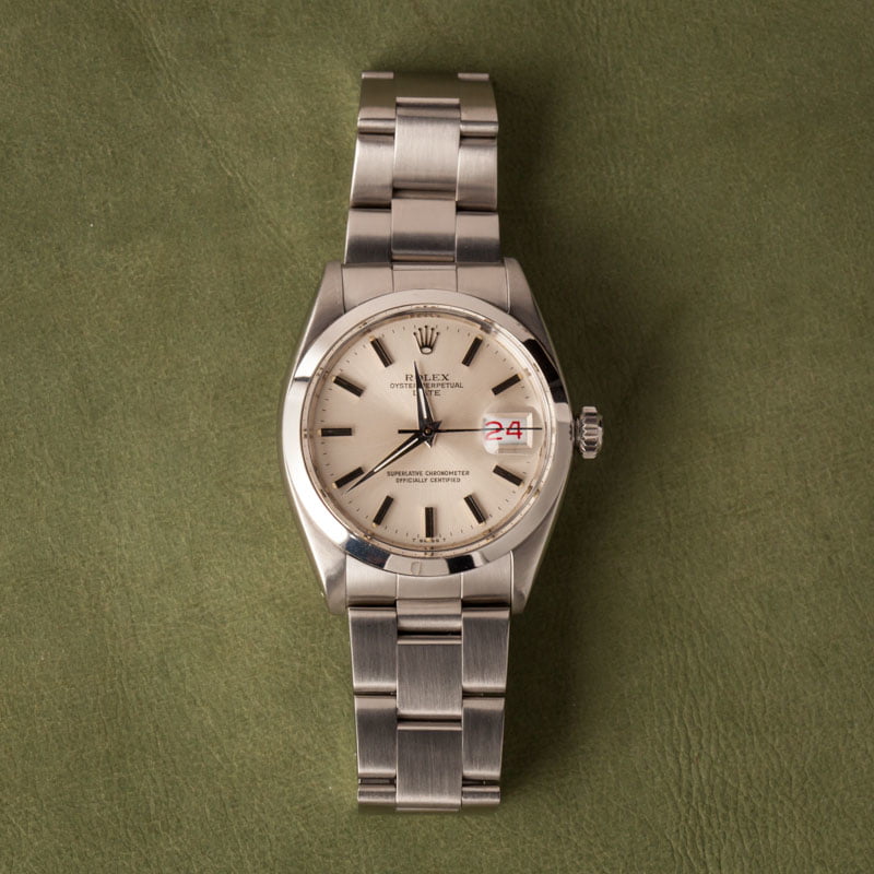 Pre-Owned Rolex Date 1500 Silver Dial