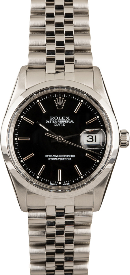 Rolex Date 15000 Black Dial