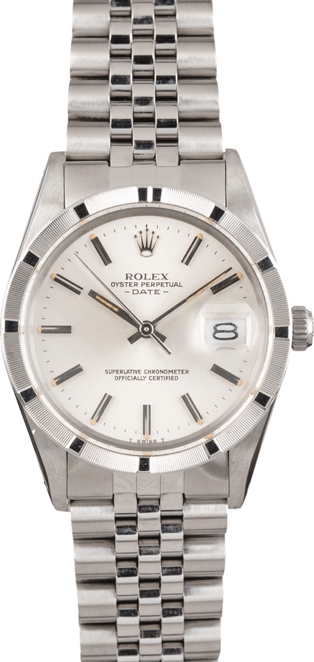 Pre-Owned Rolex Date 15010 Silver Dial