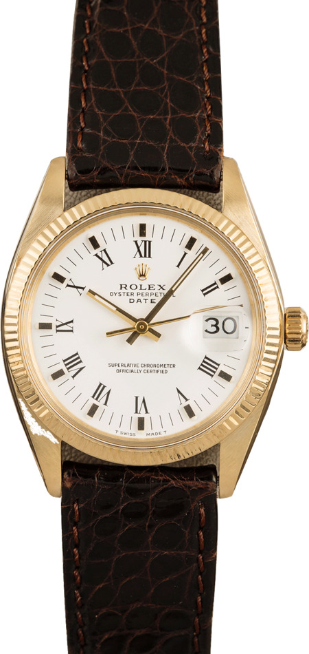 Pre-Owned Rolex Date 1503 White Roman Dial