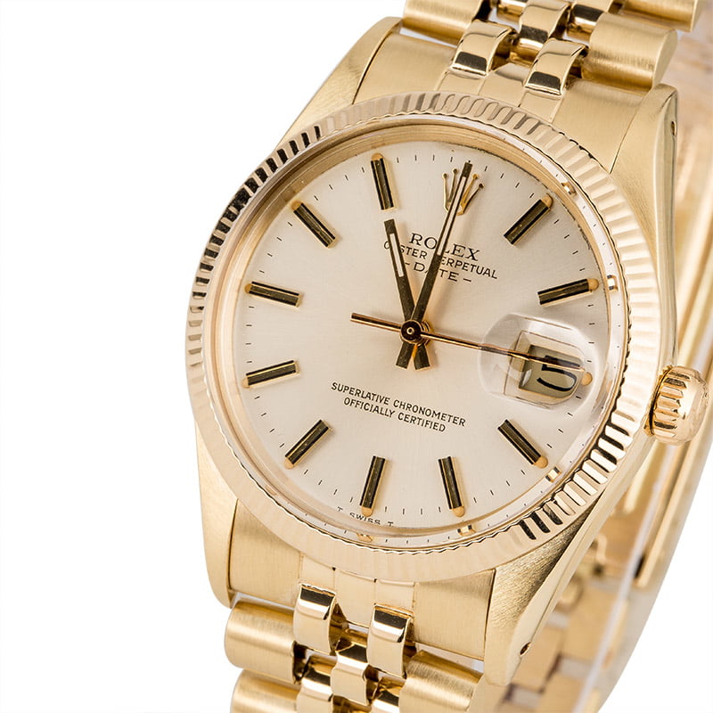 Pre-Owned Rolex Date 15037 Silver Index Dial