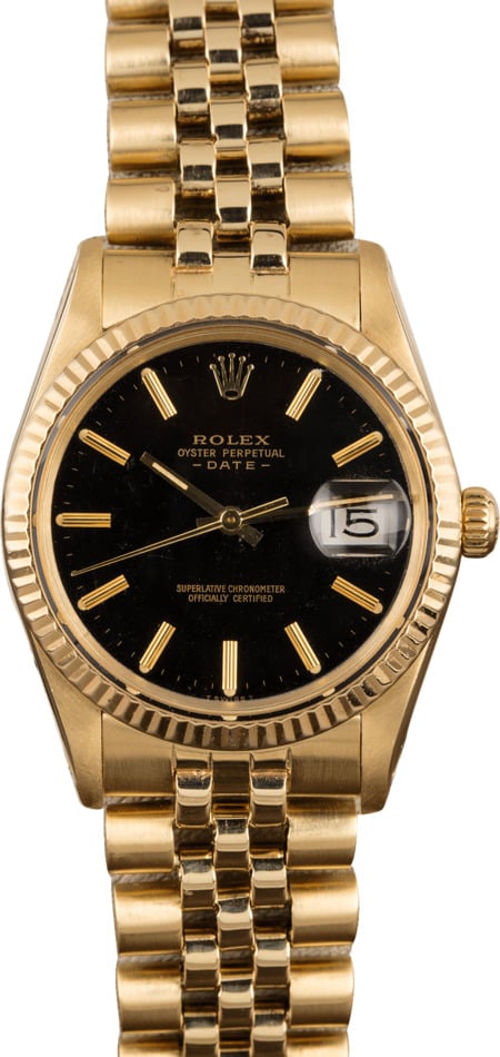 Pre Owned Rolex Date 15037 Black Dial