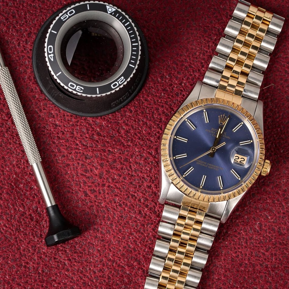 Men's Rolex Date 15053 Blue Dial