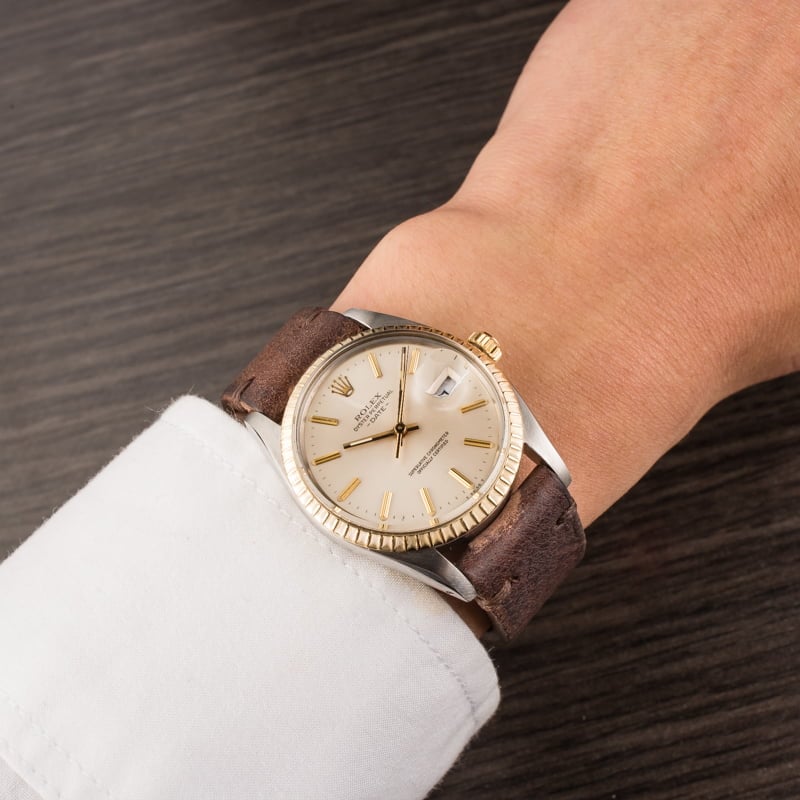 Pre Owned Rolex Date 15053 Leather Band