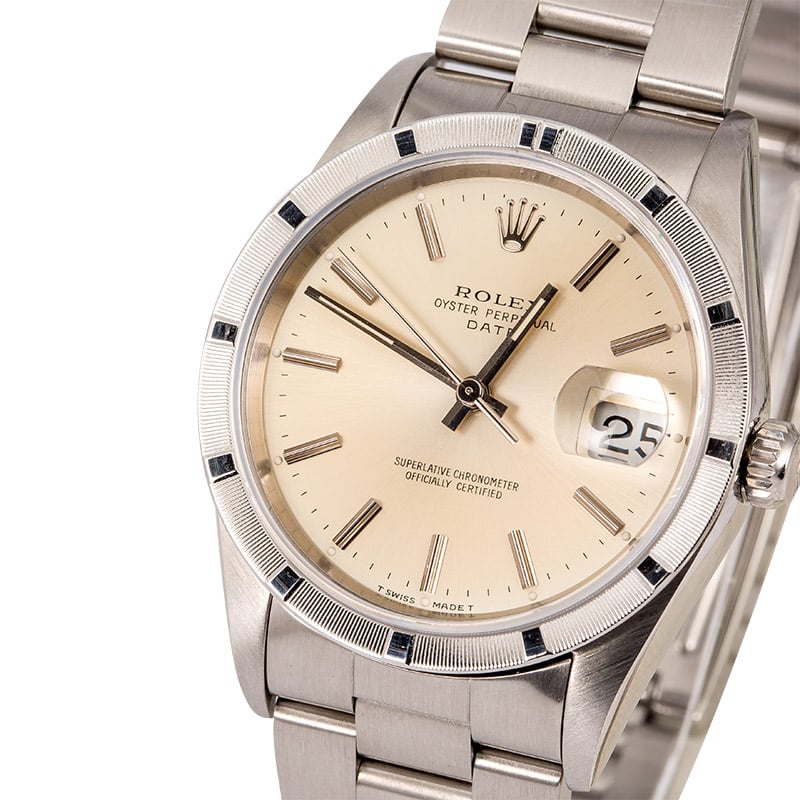 Rolex Date 15210 Silver Dial