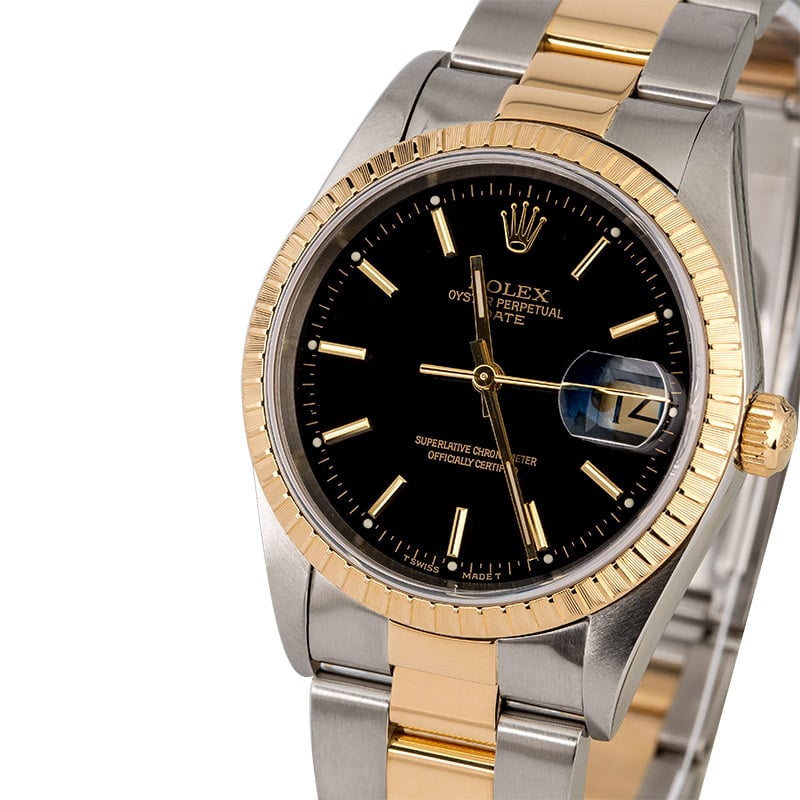 Used Rolex Date 15223 Black Dial