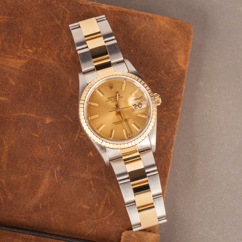 Rolex Oyster Perpetual Date 15223 Champagne Dial