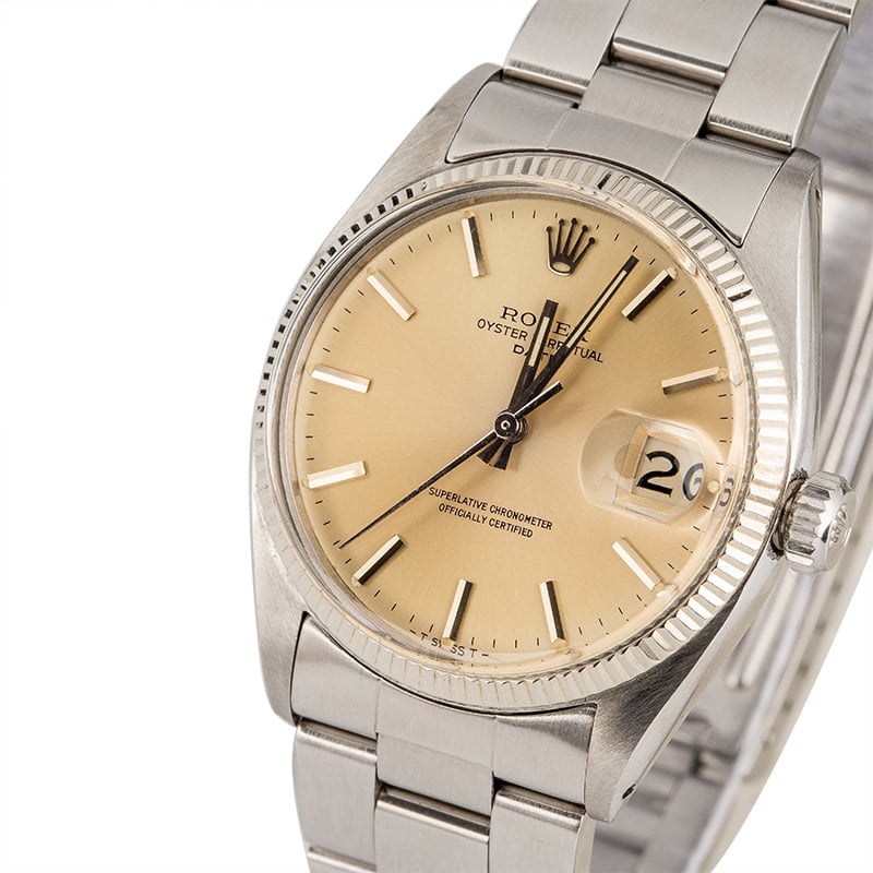 Rolex Date 6534 Silver Index Dial