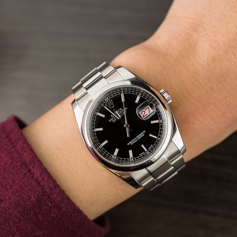 Used Men's Rolex Datejust 116200 Black Dial