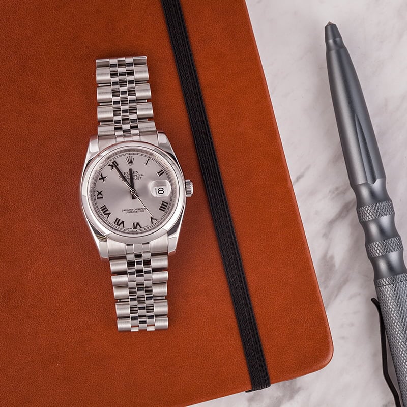 PreOwned Rolex Datejust 116200 Rhodium Roman Dial