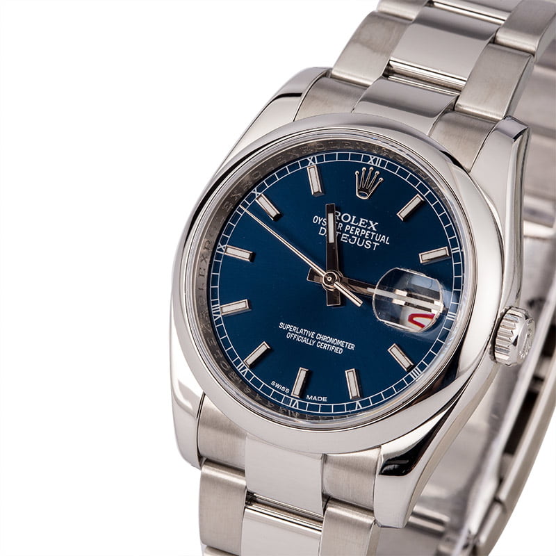 Pre Owned Rolex Datejust 116200 Blue Luminous Dial