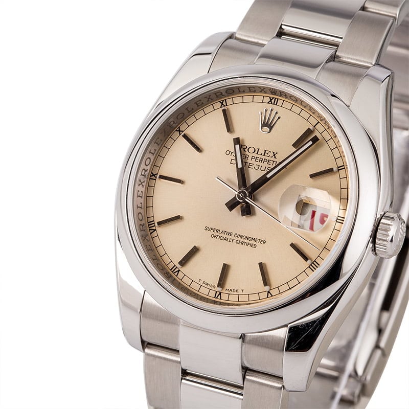 Pre-Owned Rolex Datejust 116200 Silver Index Dial