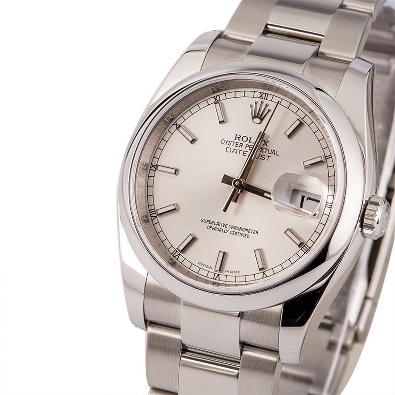 Pre-Owned Rolex Datejust 116200 Silver Dial