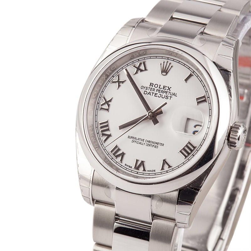 Unworn Rolex Datejust 116200 White Roman Dial