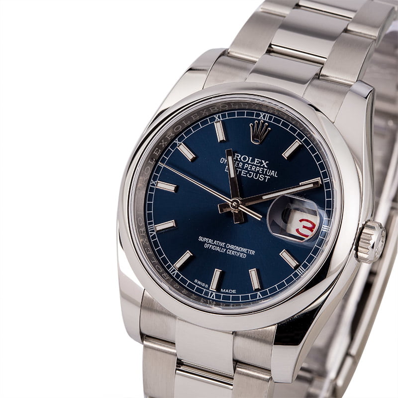 Pre-Owned Rolex Datejust 116200 Blue Dial Watch