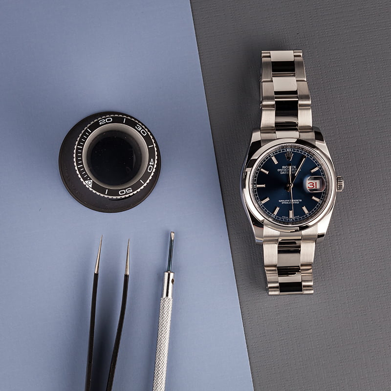 Pre-Owned Rolex Datejust 116200 Blue Dial Watch