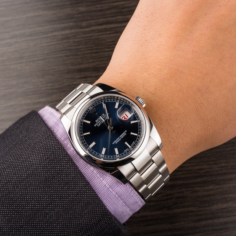 Pre-Owned Rolex Datejust 116200 Blue Dial Watch