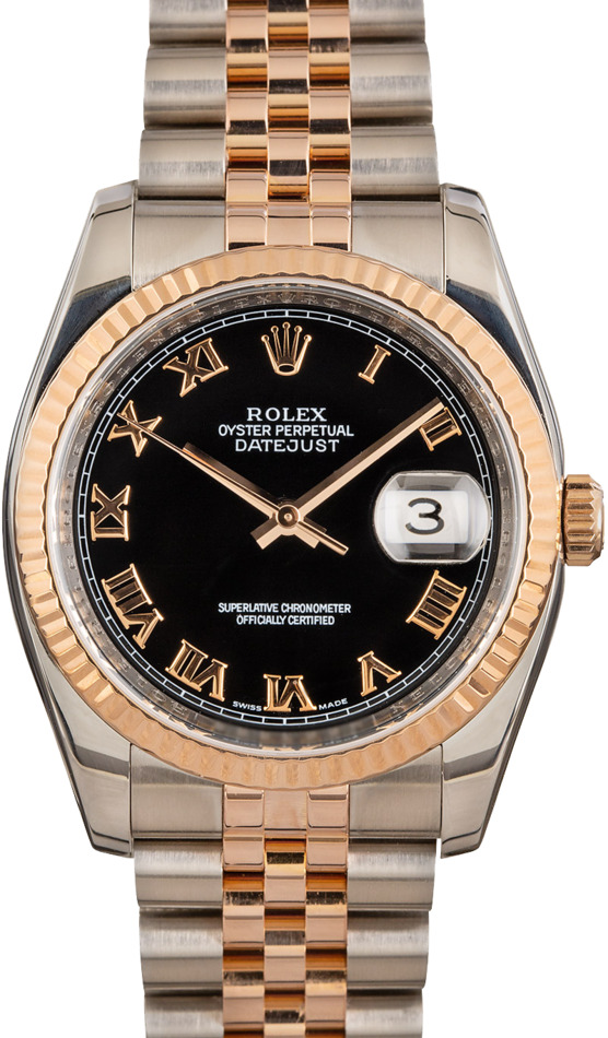 Rolex Datejust 116201 Two Tone Everose Gold