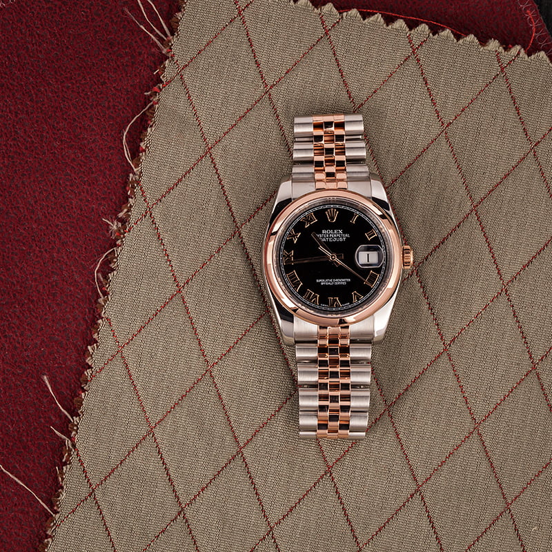 Used Rolex Datejust 116201 Two Tone Everose Gold