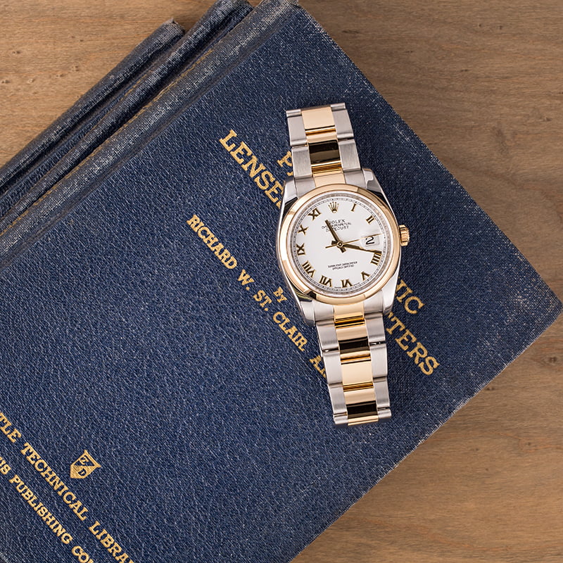 Pre Owned Rolex Datejust 116203 White Roman Dial