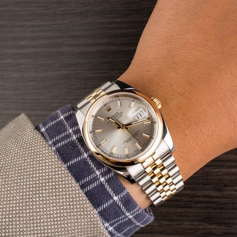 Pre-Owned Rolex Datejust 116203 Luminous Silver Dial